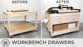 Simple Way to Add Drawers to Any Workbench  How To [upl. by Adlay110]