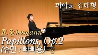 RSchumann  Papillons Op2슈만  빠삐용  피아노 김태형 [upl. by Healion]