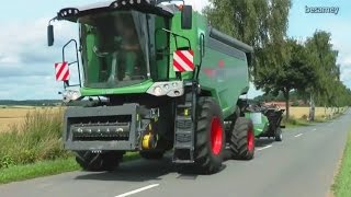 Fendt Mähdrescher  Getreideernte  Weizen mähen  Anlieferung zum Hafen  combine Harvester wheat [upl. by Arymat]