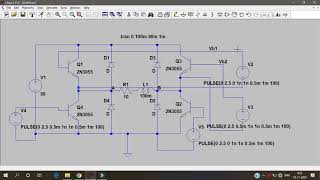 Full Bridge inverter in LT spice [upl. by Savory]