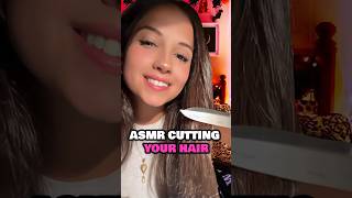 ASMR girl cuts your hair during sleep over 💇🏻‍♀️ asmr asmrhaircut asmrsounds [upl. by Idisahc]