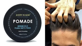 How to Style Hair with Pomade  Jason Makki Pomade  Medium Hold  Hairstyle for Men [upl. by Hashim]