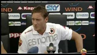 Conferenza stampa del Capitano Francesco Totti del 5 luglio 2009  1 di 3 [upl. by Einra]