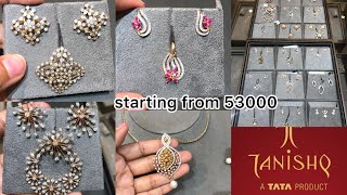 Tanishq Real diamond pendant set design with priceLatest Diamond setspendant setsNeha vlog [upl. by Brown44]