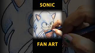 Secrets to drawing Sonic lightning quick animationmeme gottagofast sonicthehedgehog [upl. by Alian]