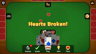 Hearts Card Game PC Part 5 Player Levels 2630 [upl. by Idnew]