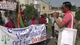 Dr Tadios Tesfu Protest gegen das Eritrea Festival in Gießen [upl. by Odarnoc]