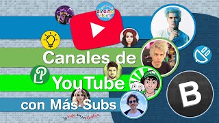 Los Canales de YouTube en Español con Más Suscriptores ¿Sabes Cuál es el Canal con Más Views [upl. by Nnek646]