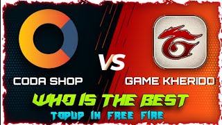 CODA SHOP VS GAME KHARIDO  WHO IS THE BEST WEBSITES TOPUP IN FREE FIRE  CODA SHOP GAME KHARIDO [upl. by Meela128]