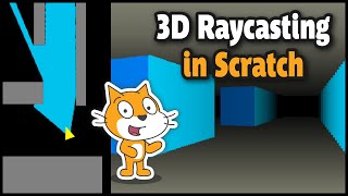 Crazy Simple Raycasting E1  🎮 How to make awesome 3d games in Scratch [upl. by Eirrok]