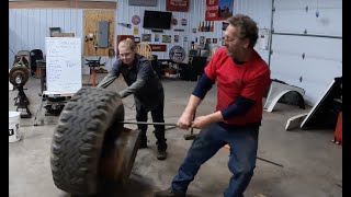 Changing a tire on Big Bobby hand [upl. by Sampson]