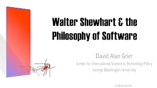 Walter Shewhart and the Philosophy of Software [upl. by Innaig]