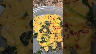 Scrambled Eggs with Spinach A healthy and delicious breakfast breakfast easyrecipe quickrecipe [upl. by Valentine]