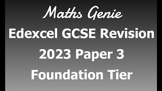 Edexcel Foundation Predicted Paper 3 2023 [upl. by Darcie]