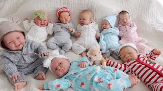 Changing ALL 8 Of My Dolls Reborns Ashton Drake Berenguer Dolls [upl. by Siriso]