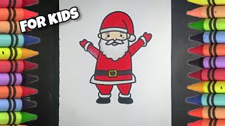 Santa Claus Drawing Easy  Christmas Drawing For kids  How to draw Merry Christmas Drawing [upl. by Fenella294]