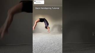 Back Handspring Tutorial 🌟 [upl. by Anaik]