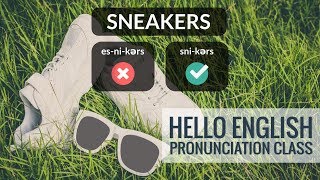 How to say Sneakers Ballet shoe Moccasins etc Hello English Pronunciation Class 54 [upl. by Nwadal]