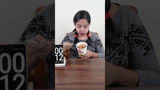 60 SECONDS Cup Noodle CHALLENGE 😳 NOODLE Eating CHALLENGE 🤑🤑 shorts ytshorts ashortaday [upl. by Terri]