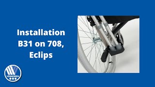 How to install B31 crutch holder on 708 or Eclips wheelchair  VERMEIREN [upl. by Yhtnomit]