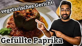 Gefüllte Paprika mit Gemüsefüllung  Einfaches Indisches Vegetarisches Gericht  GetSpiced [upl. by Ynafit]