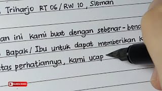 Cara Menulis Surat Permohonan Keringanan SPP Uang Sekolah [upl. by Barnie]