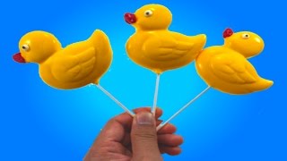 DIY How to make Chocolate Duck Lollipops with 3D Molds [upl. by Lyrad]