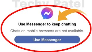 Use Messenger To Keep Chatting Problem Solve  Fix Chrome Facebook Messenger Not Working [upl. by Morna740]