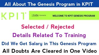 All About The KPIT Genesis Program  KPIT Results  Smart Learning [upl. by Bancroft673]