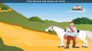 The Grand Old Duke of York with Lyrics  Nursery Rhyme [upl. by Fabian]