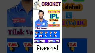 Tilak Verma Total IPL Match  Tilak varma ipl career  cricket  ipl  ipl baiting  totalrun [upl. by Arodoeht509]