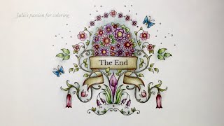 WORLD OF FLOWERS by Johanna Basford  prismacolor pencils  color along [upl. by Ahtrim552]