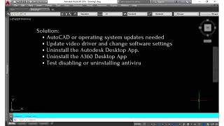 AutoCAD products randomly crash or freeze [upl. by Harlene]