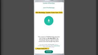 🤪FM WhatsApp 😔 Update kaise kare 2023  shorts whatsapp viral [upl. by Finny]