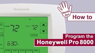 How to program the Honeywell Pro 8000 Thermostat [upl. by Strohl590]