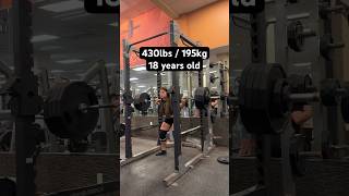 This is an 18 year old squatting 430lbs 😳😳😳 [upl. by Man]