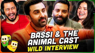 Bassi amp The ANIMAL Cast Interview REACTION  Ranbir Kapoor  Anil Kapoor  Bobby Deol [upl. by Binky]