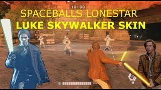 Spaceballs Lonestar Skin for Luke in Star Wars Battlefront 2 pc mod 4K [upl. by Gnolb]