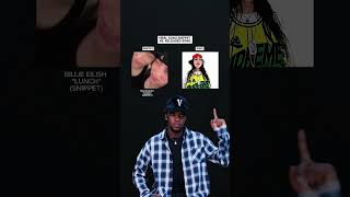 Viral Song Snippet Vs Released Song Billie Eilish quotLUNCHquot shorts music billieeilish viral [upl. by Dasya915]