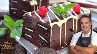 Tarta de chocolate y galletas oreo SIN HORNO ¡Lista en 10 MINUTOS [upl. by Dlorrej635]