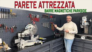 Parete attrezzata con le barre magnetiche Parkside  stampa 3d utile [upl. by Redna]