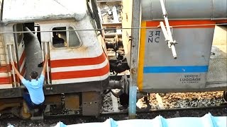 WAP5 Loco coupling  KANPUR SHATABDI Exp amp Departure from New Delhi [upl. by Fisuoy]