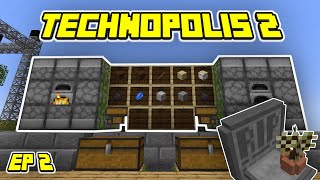 Minecraft Technopolis 2 Skyblock EP 2  Jumbo Furnace Automation Storage Drawers  Coal amp Lapis [upl. by Eachern]