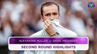 Fifth seed SCARE  Alexandre Muller vs Daniil Medvedev  Highlights  Wimbledon 2024 [upl. by Ayita]