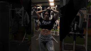 Female fitness model Workout fitgirlfbbshortsytshorts backmuscles crossfitmotivationabs [upl. by Placido]