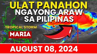 Ulat Panahon Ngayong Araw Sa Pilipinas August 08 2024  Pagasa Weather Update Today [upl. by Nisse229]