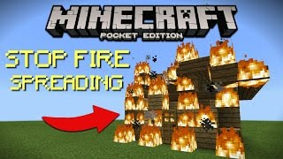 How to stop fire from spreading in MCPE 11  Anti Grief [upl. by Yekciv]