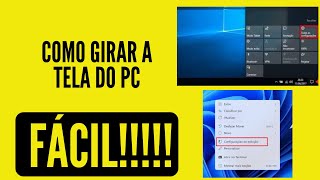 como girar a tela do pc  como girar a tela do pc pelo teclado [upl. by Oakleil]