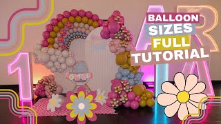 Perfect Balloon Size  Groovy Balloon Garland Tutorial  How to  DIY [upl. by Eetsirk]