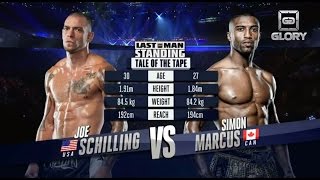 GLORY Last Man Standing  Joe Schilling vs Simon Marcus Full Video [upl. by Sida]